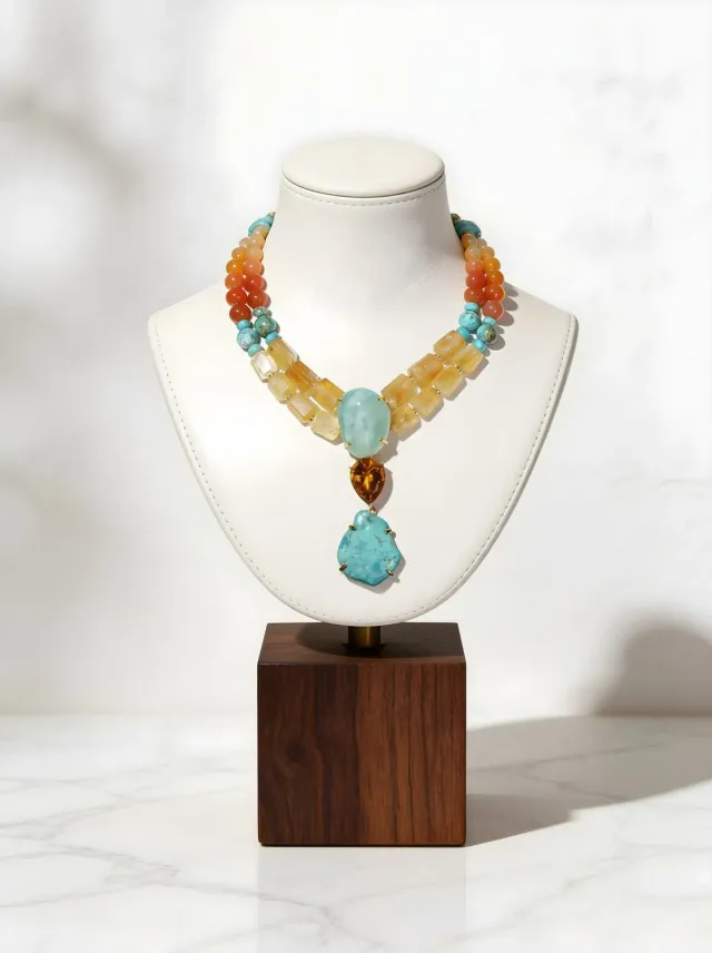 Philippe Ferrandis pièce unique collier turquoise Arizona