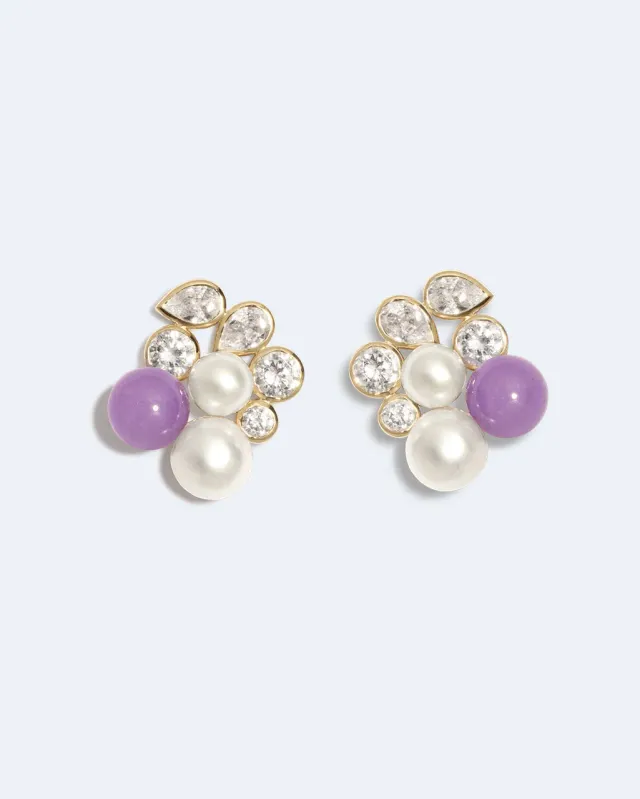Completedworks Suburbs Bumblebee boucles d’oreilles perle jade vermeil