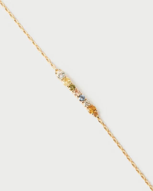 PDPAOLA Rainbow bracelet multicolore zircones