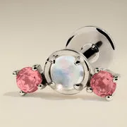 Astrid & Miyu Cluster piercing or blanc pierre de lune