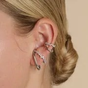 Astrid & Miyu Orbit boucles d'oreilles cristal argenté