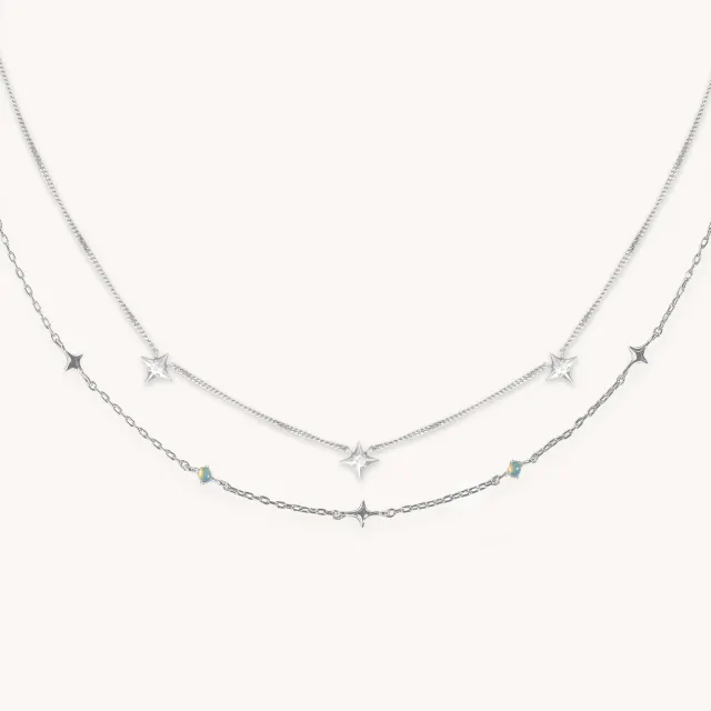 Astrid & Miyu set colliers Cosmic Opal opale argent