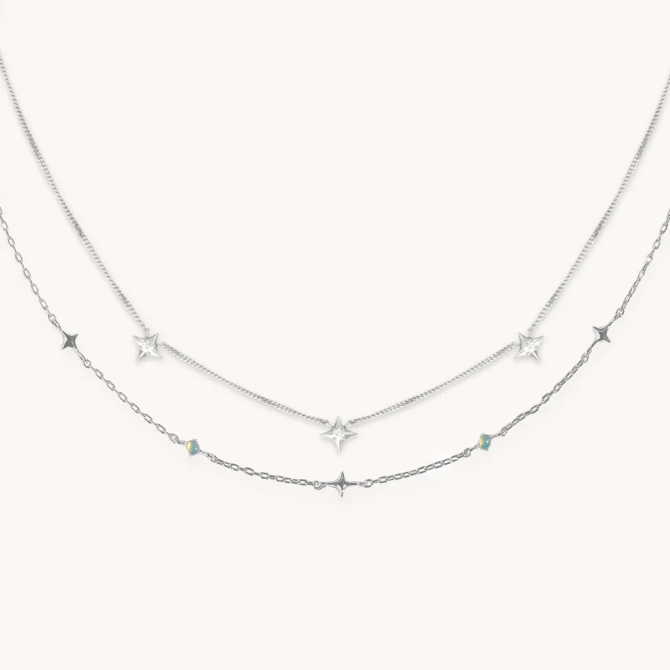Astrid & Miyu set colliers Cosmic Opal opale argent