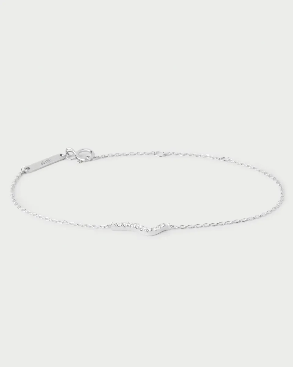 PDPAOLA Flow bracelet or blanc diamants