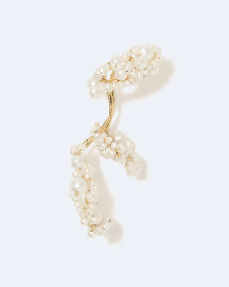 Completedworks Clouds manchette oreille perle vermeil