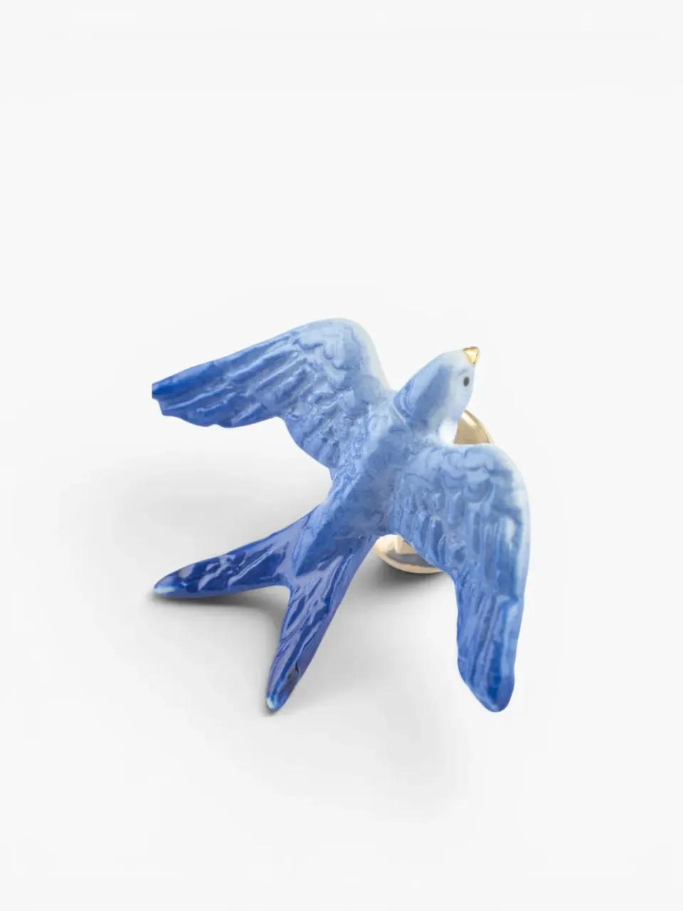Nach Bijoux hirondelle bleue pin's broche porcelaine 3,3 cm