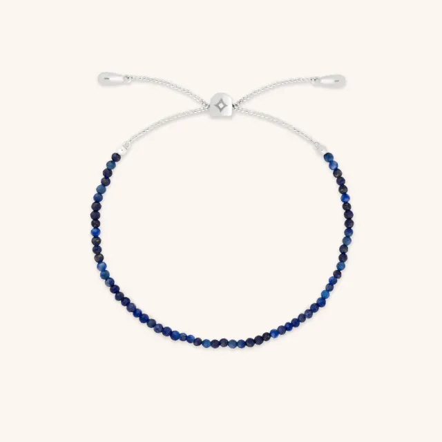 Astrid & Miyu Lazurite September bracelet perles or blanc