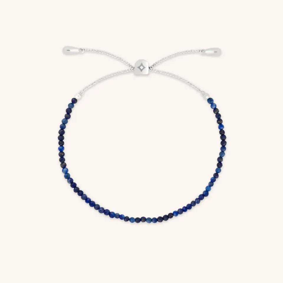 Astrid & Miyu Lazurite September bracelet perles or blanc
