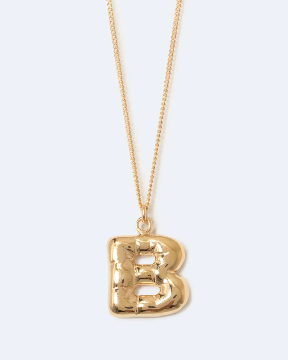 Completedworks Classicworks B collier plaqué or lettre