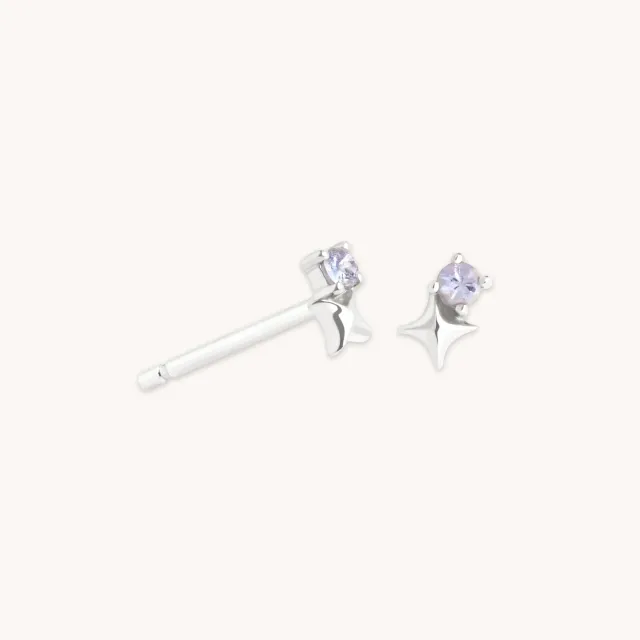 Astrid & Miyu December boucles tanzanite or blanc