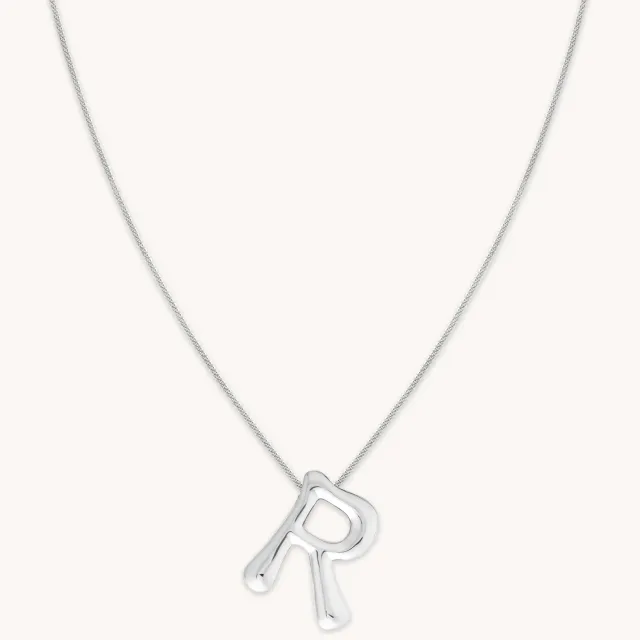 Astrid & Miyu R Initial Bold Collier Initiale Argent
