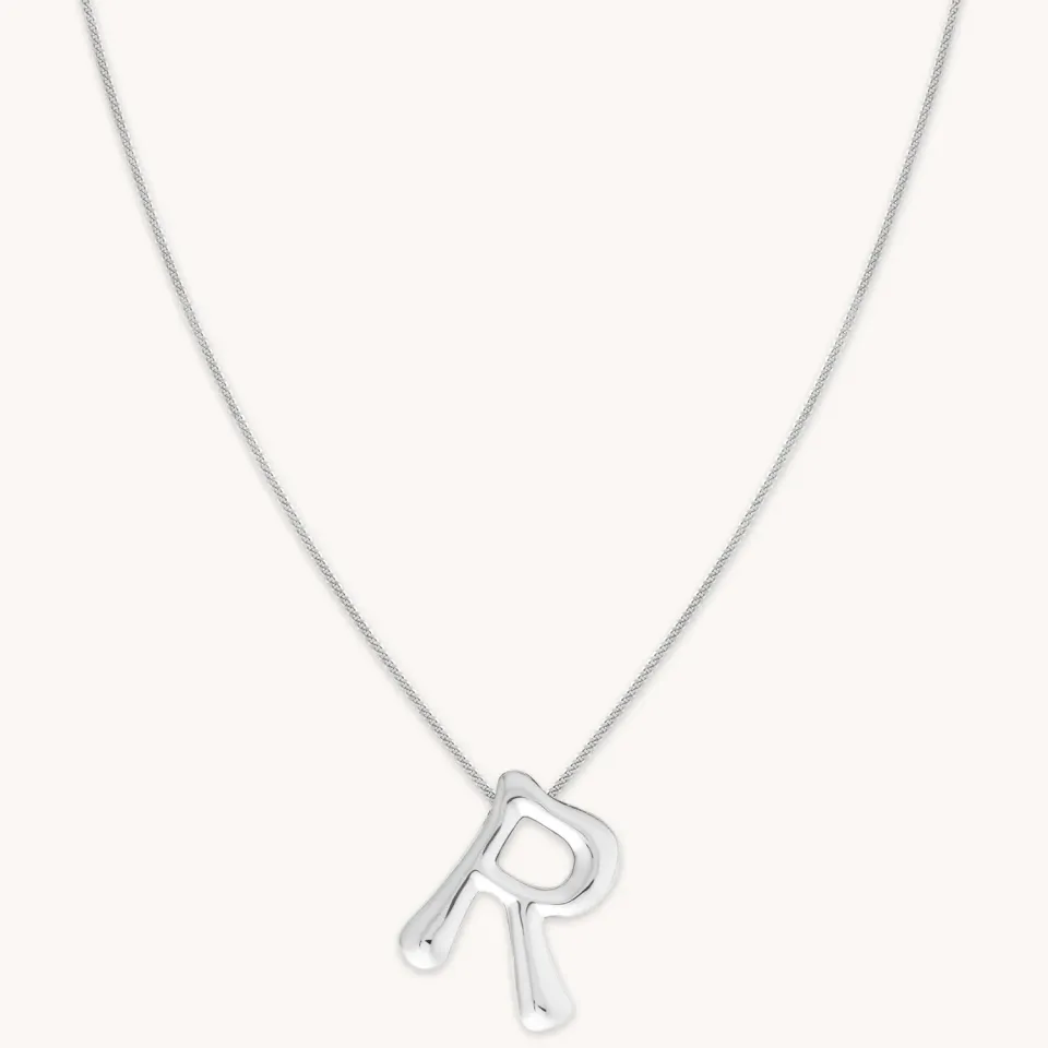 Astrid & Miyu R Initial Bold Collier Initiale Argent
