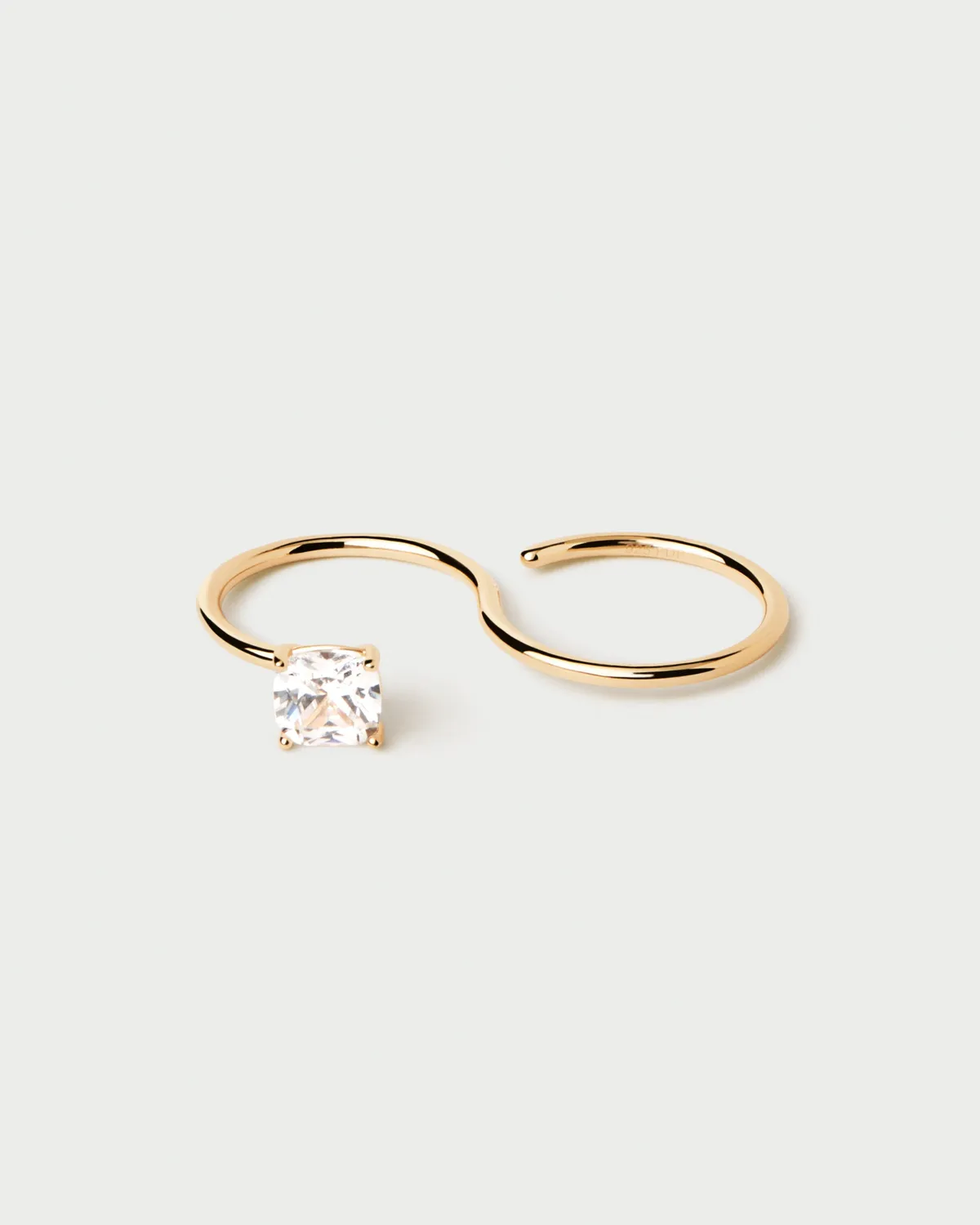 PDPAOLA Sofia Two Finger bague 2 doigts zirconia
