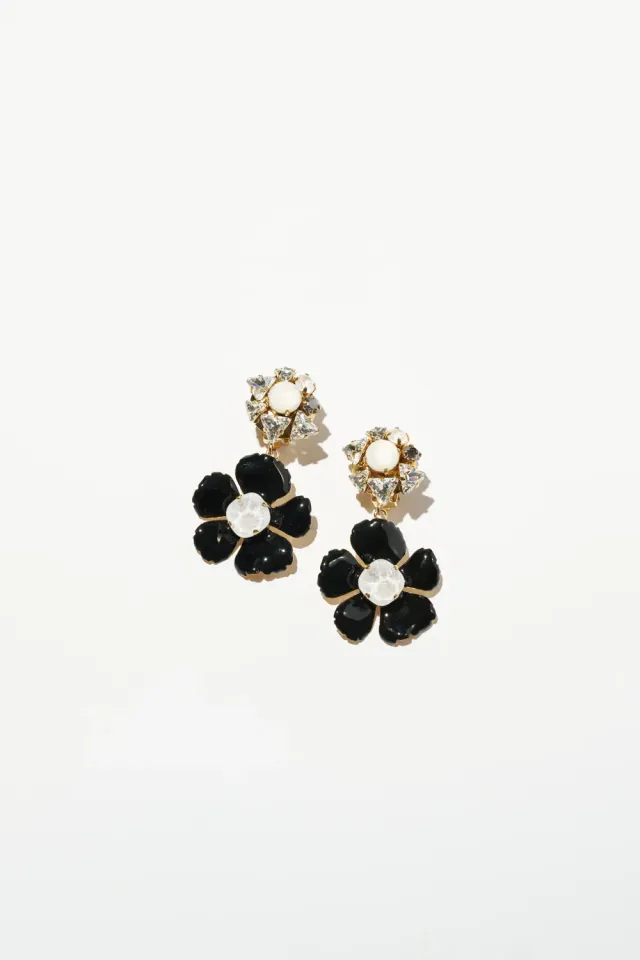 Philippe Ferrandis Black Blossom boucles clips noires