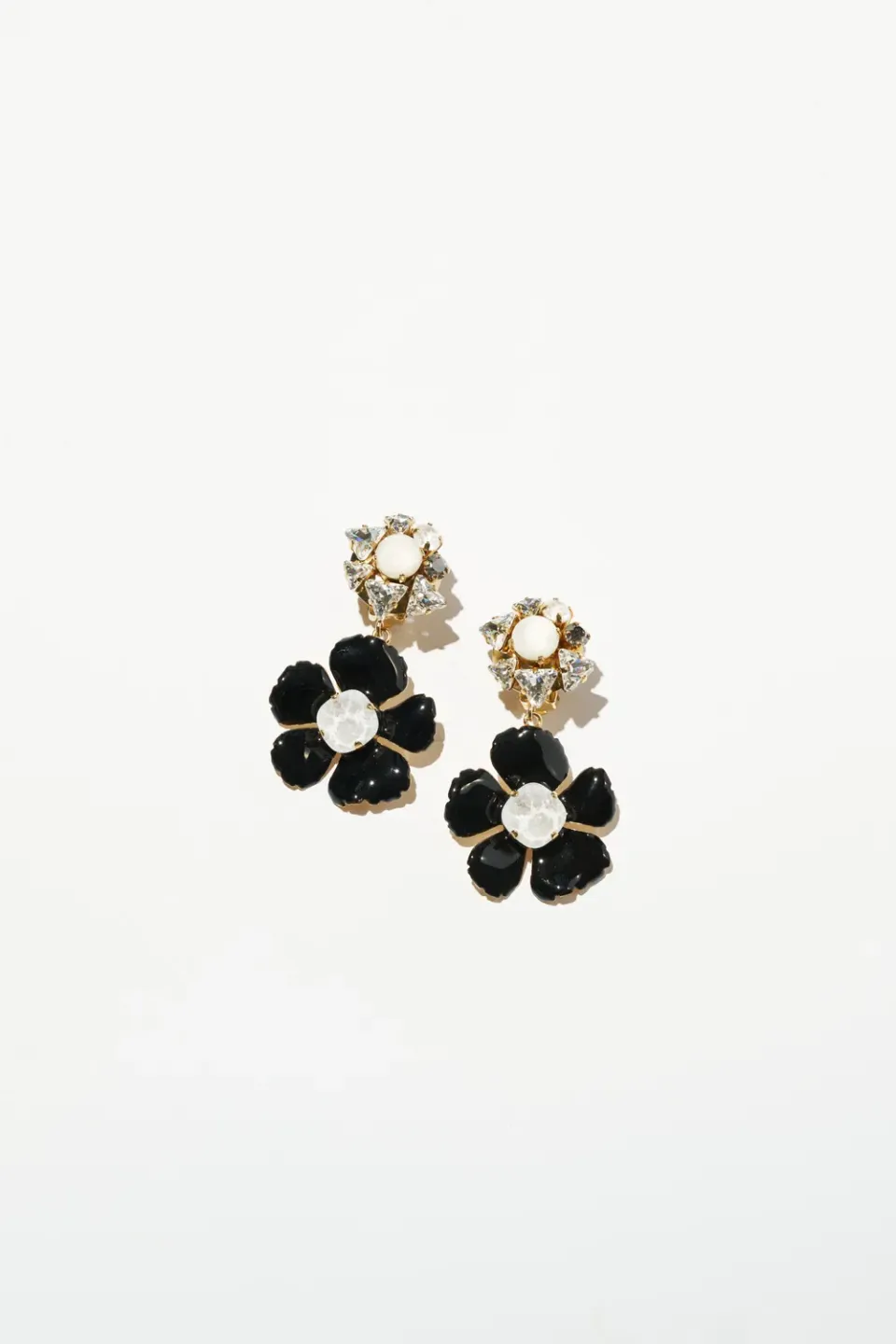Philippe Ferrandis Black Blossom boucles clips noires