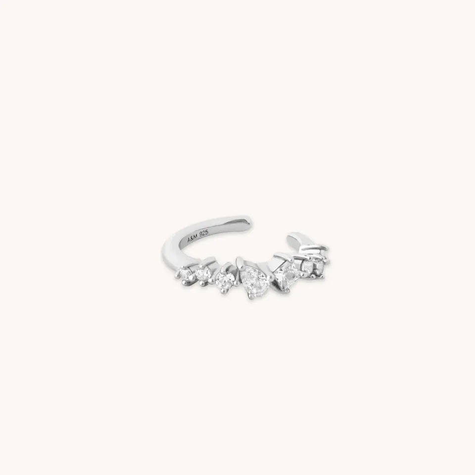 Astrid & Miyu Celestial Crystal ear cuff argent strass