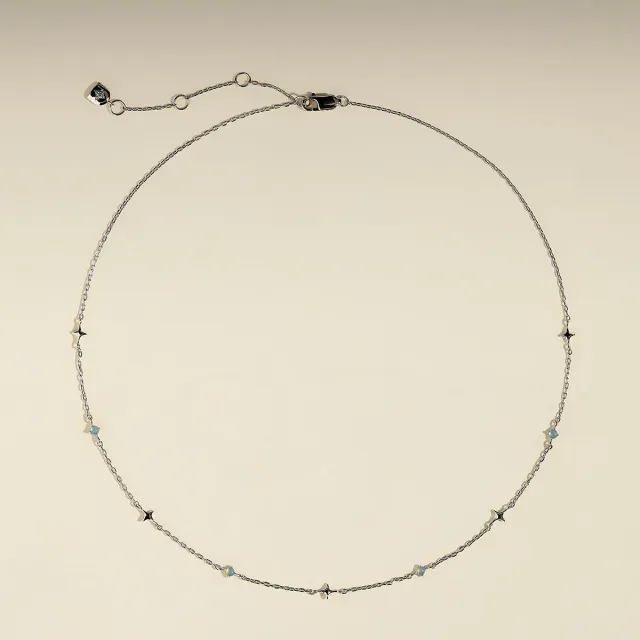 Astrid & Miyu Cosmic Opal collier argent opale étoiles