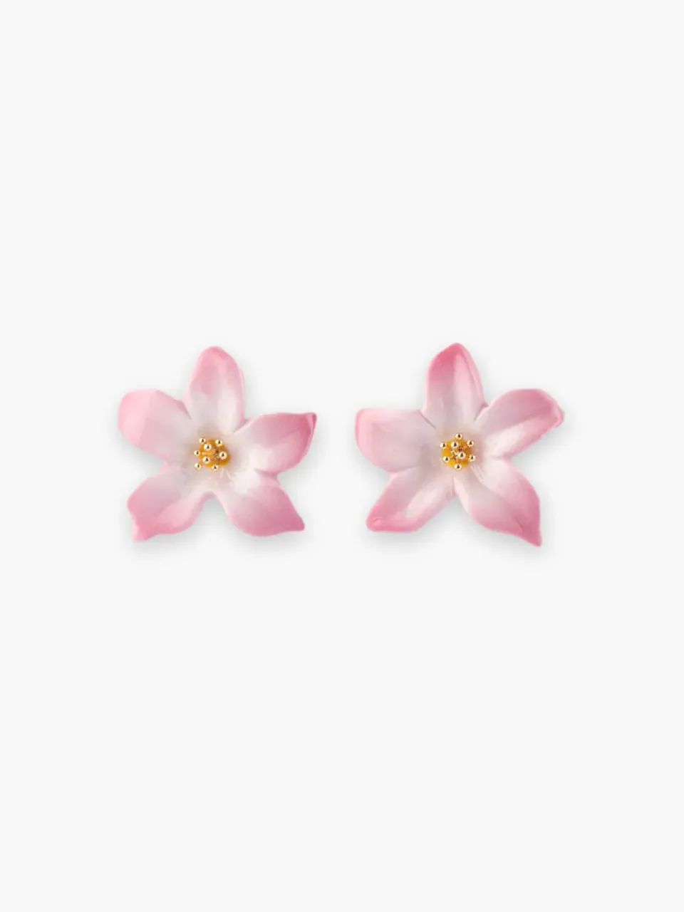 Nach Bijoux Lys rose boucles d’oreilles puces porcelaine rose