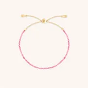 Astrid & Miyu Aquamarine March bracelet perles or massif