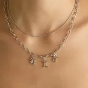 Astrid & Miyu Gemini Zodiac charm clip argent gémeaux