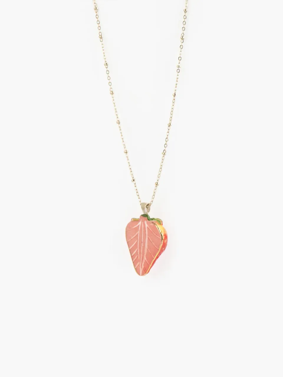 Nach Bijoux Fraise sautoir porcelaine 80 cm 12 g
