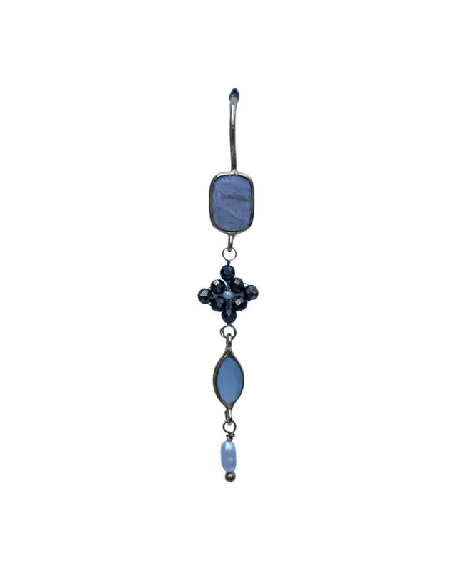 Le Fourbi de Capucine LF62 boucles d’oreilles labradorite perle