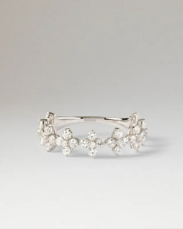 PDPAOLA Maggie Grid 2 bague or blanc diamants