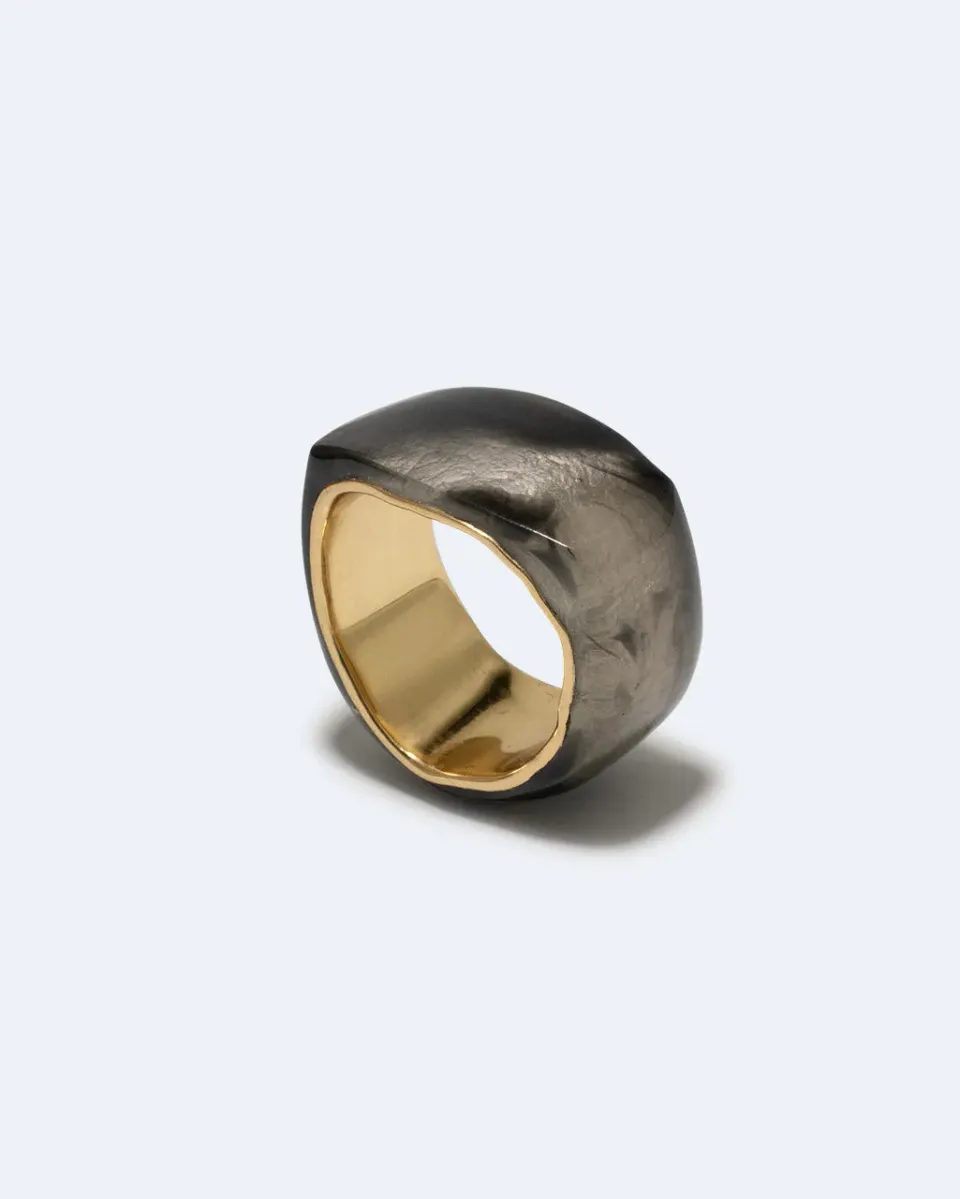 Completedworks A Virtuous Circle bague quartz fumé vermeil