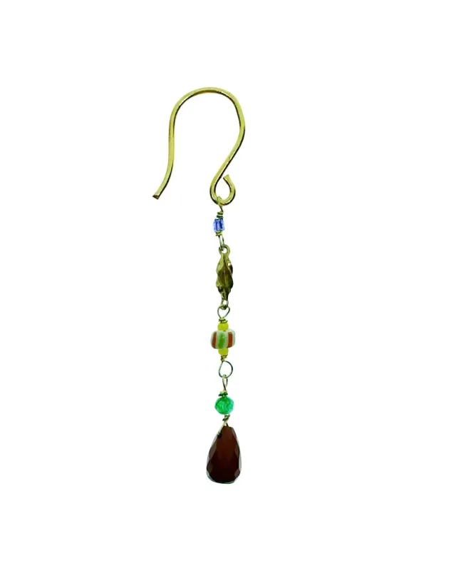 Le Fourbi de Capucine A32 boucles d'oreilles jaspe doré