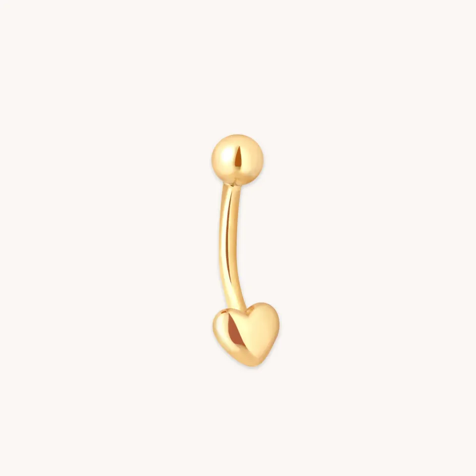 Astrid & Miyu Heart Rook Bar piercing or massif cœur