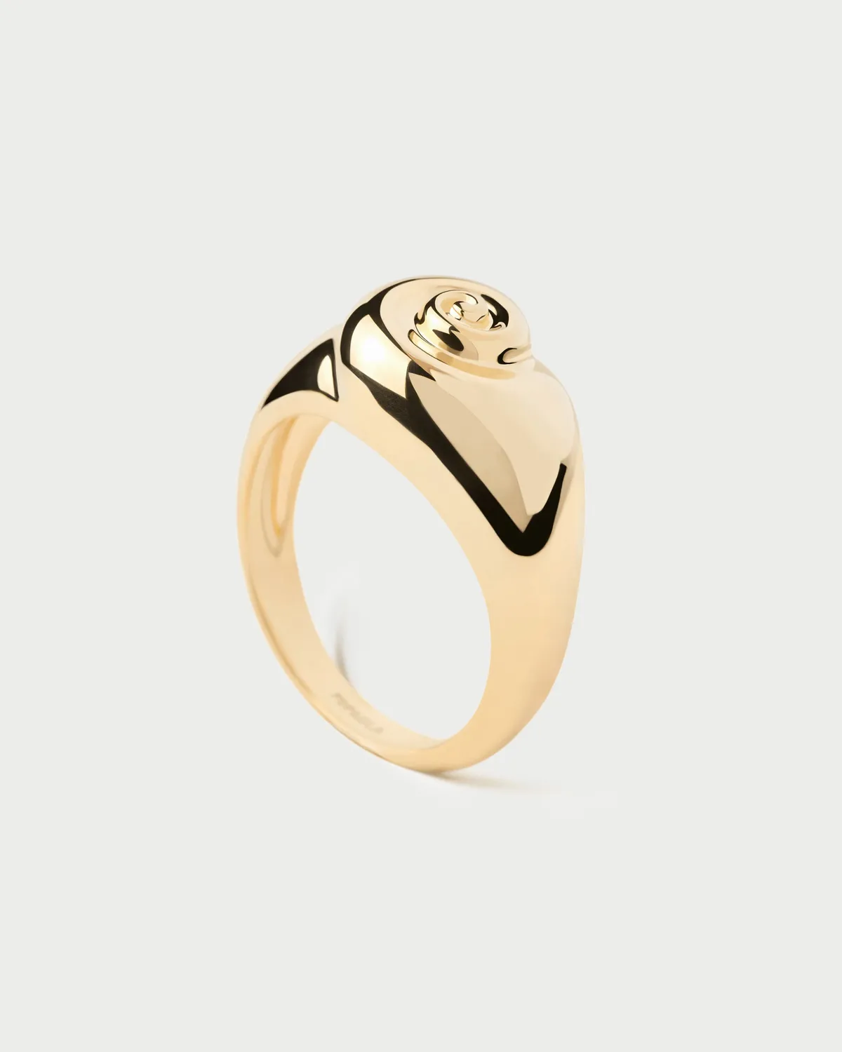 PDPAOLA Shell bague plaqué or 10,2 mm