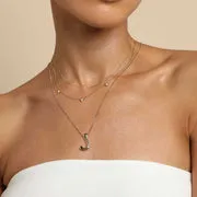 Astrid & Miyu J Initial Bold collier or initiale J