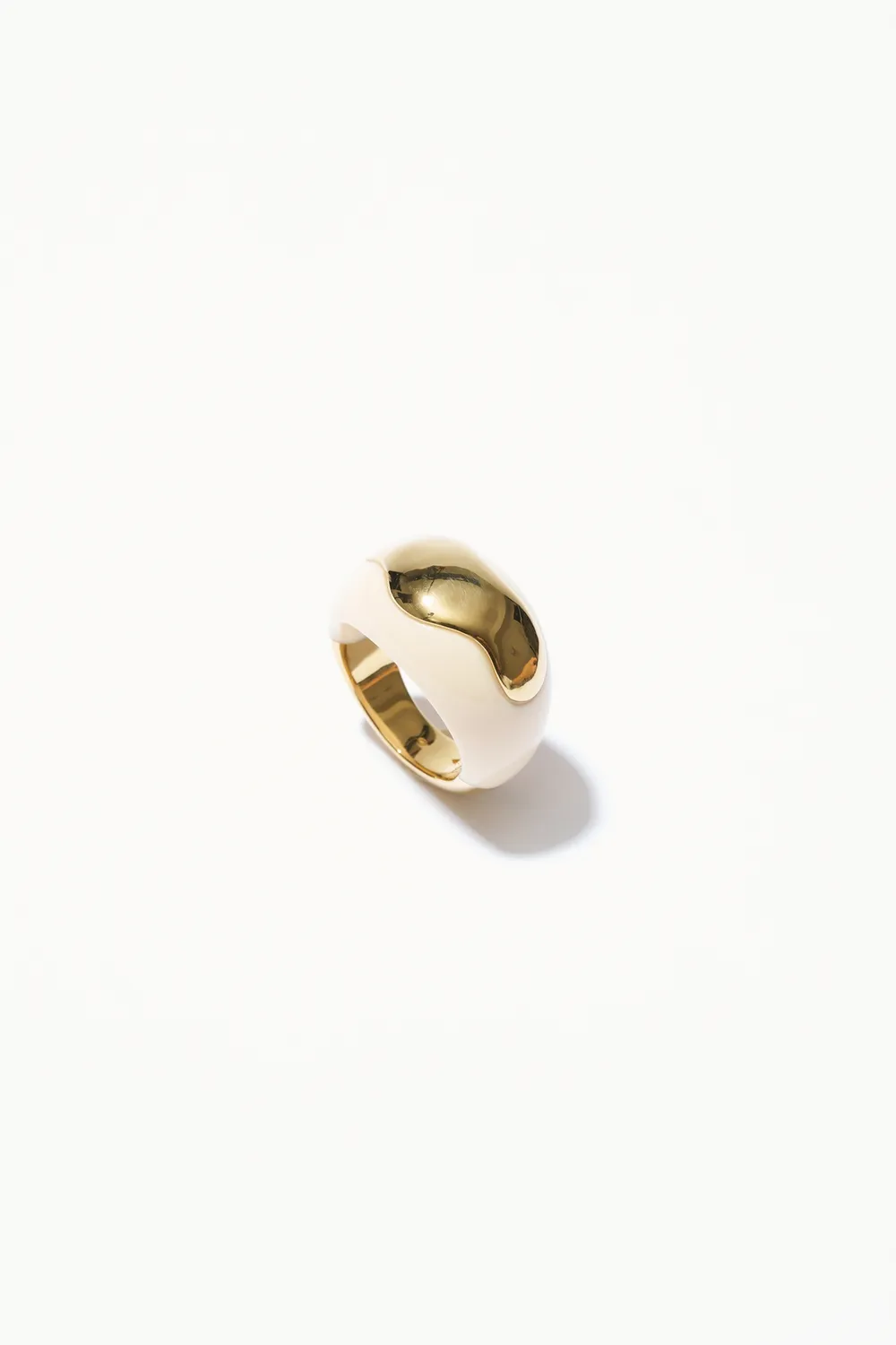 Philippe Ferrandis Waves vague fine bague résine doré noir