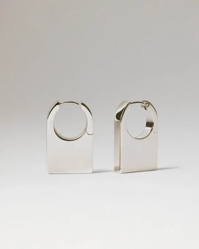 PDPAOLA Chicago créoles argent 14,15 mm sans pierre