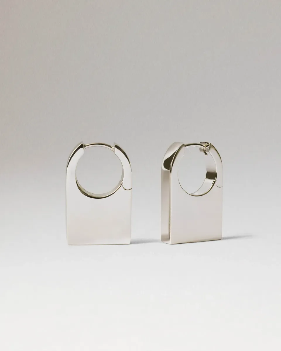 PDPAOLA Chicago créoles argent 14,15 mm sans pierre
