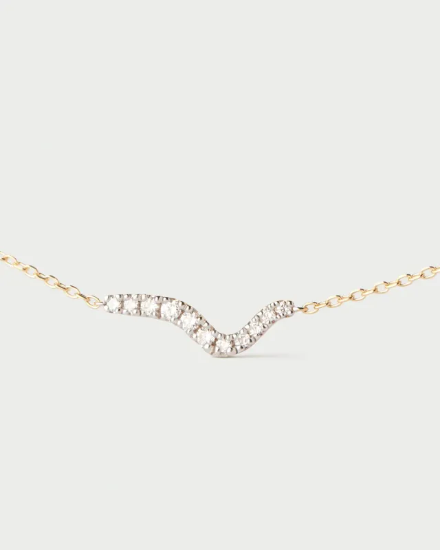 PDPAOLA Flow collier diamants or 40-50 cm 0,1 ct