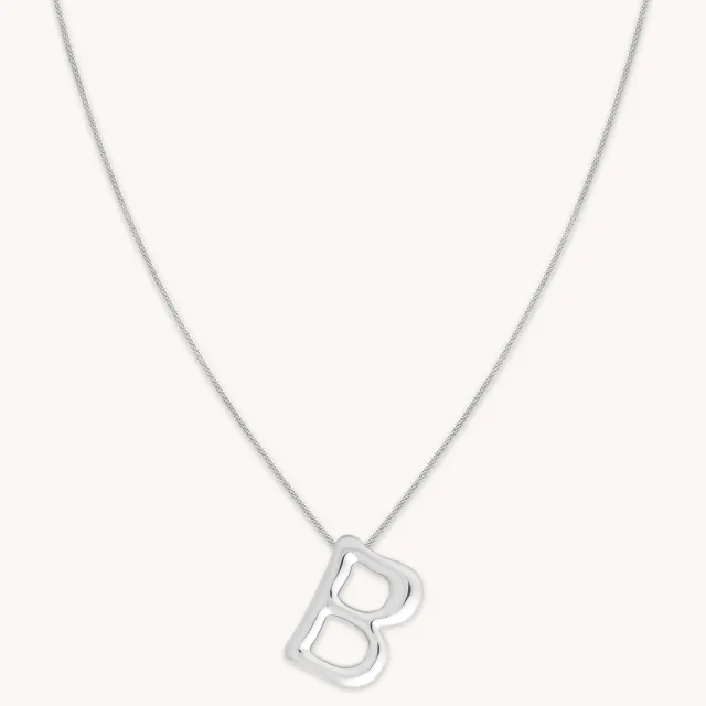 Astrid & Miyu B Initial Bold collier argent