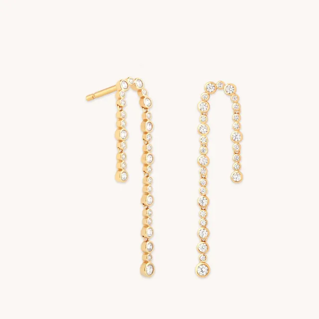 Astrid & Miyu Gleam Crystal Drop Studs boucles d'oreilles doré cristal