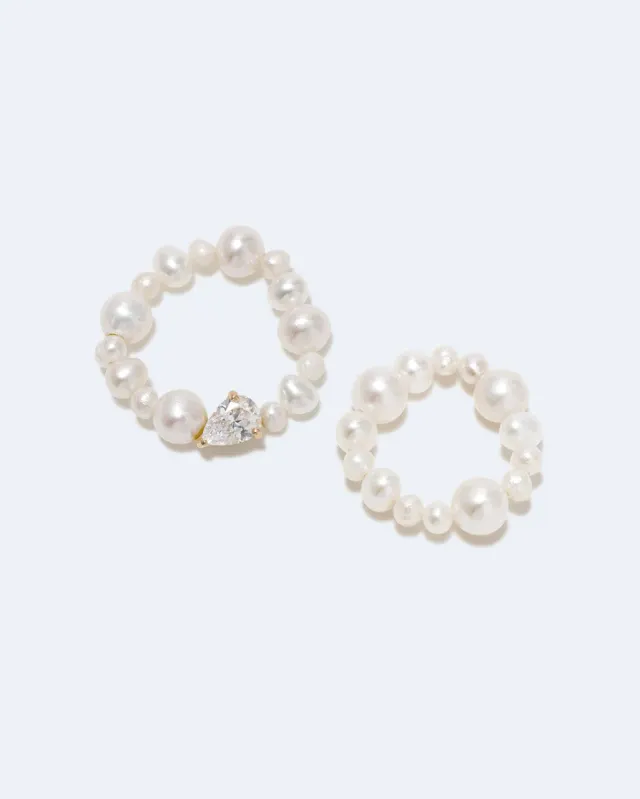 Completedworks The Exposure of Time bague perle zircone taille L