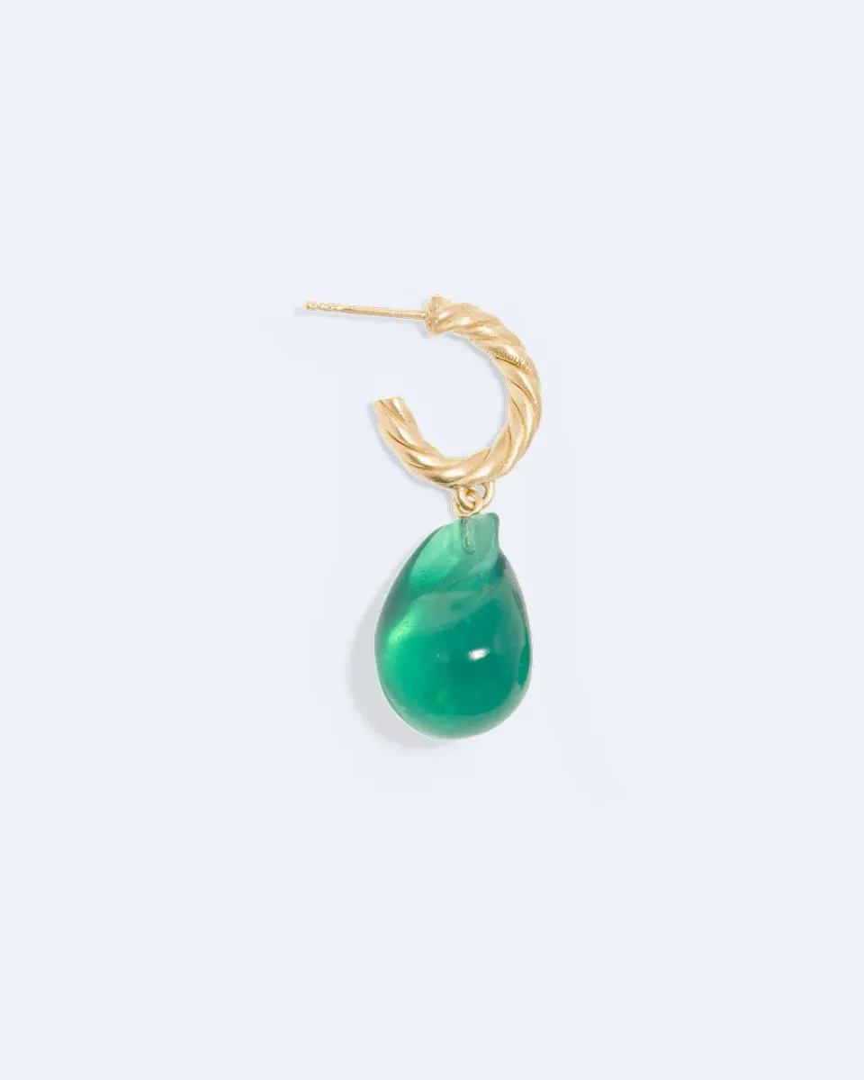 Completedworks Husband Number Six boucle d'oreille verte résine