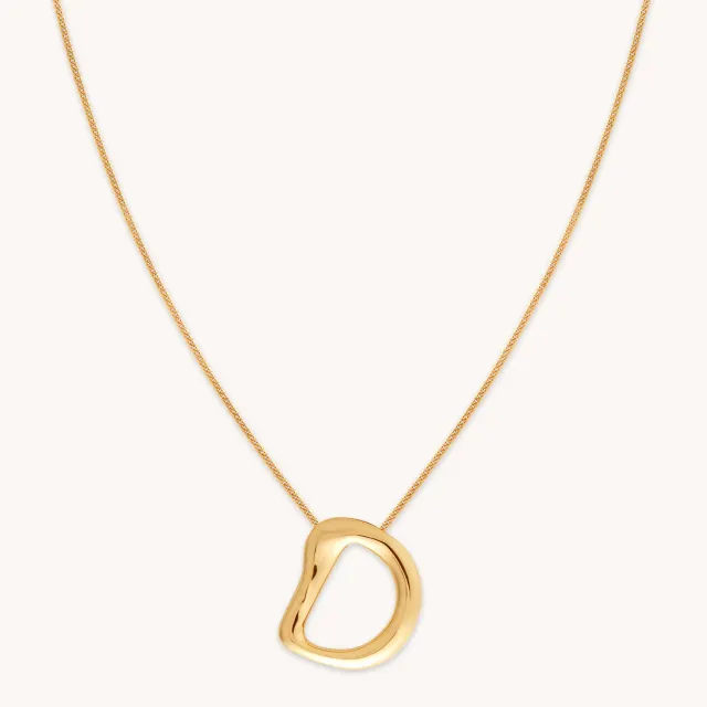 Astrid & Miyu Initial Bold D collier pendentif doré initiale