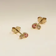 Astrid & Miyu Sunset Duo clous d'oreilles dorés