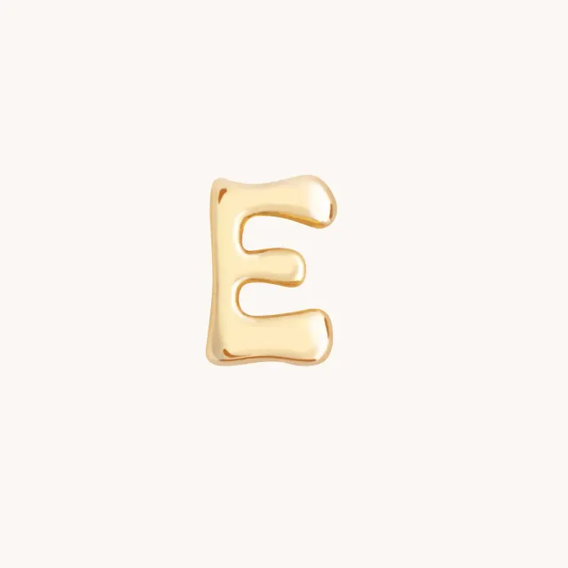 Astrid & Miyu E Initial breloque click or massif lettre E