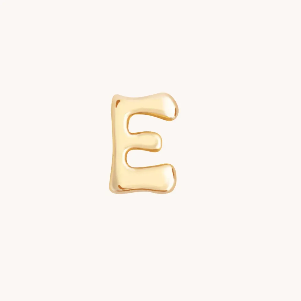 Astrid & Miyu E Initial breloque click or massif lettre E