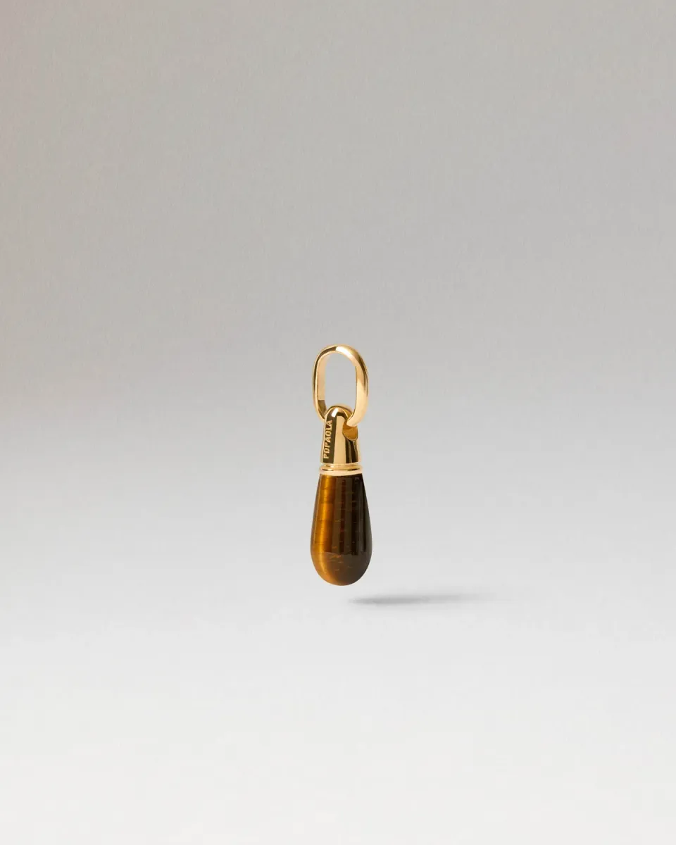 PDPAOLA Icons Tiger Eye pendentif doré œil de tigre
