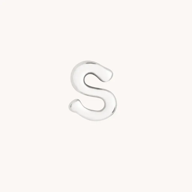Astrid & Miyu S Initial breloque or blanc massif