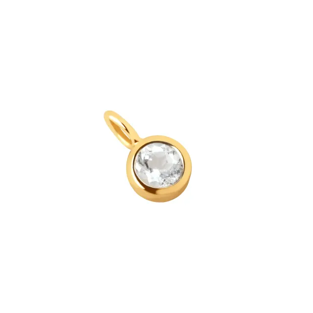 Astrid & Miyu Diamond Round charm or 9 carats diamant