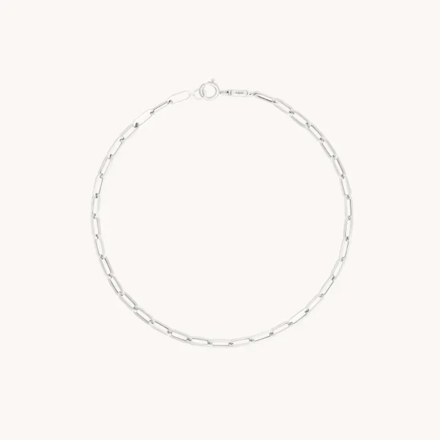 Astrid & Miyu Piccadilly bracelet chaîne or blanc