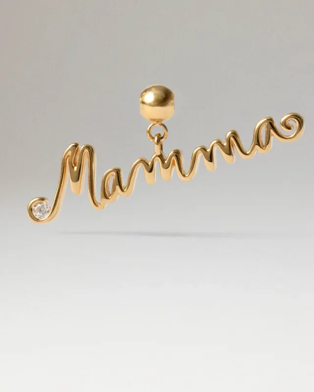 PDPAOLA Mamma charm breloque dorée zircone blanche