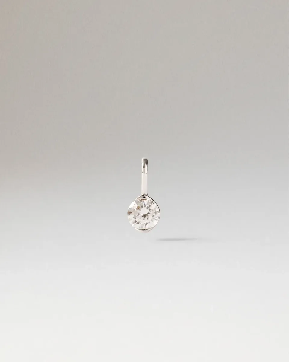 PDPAOLA Grace Mini pendentif diamant or blanc 18k